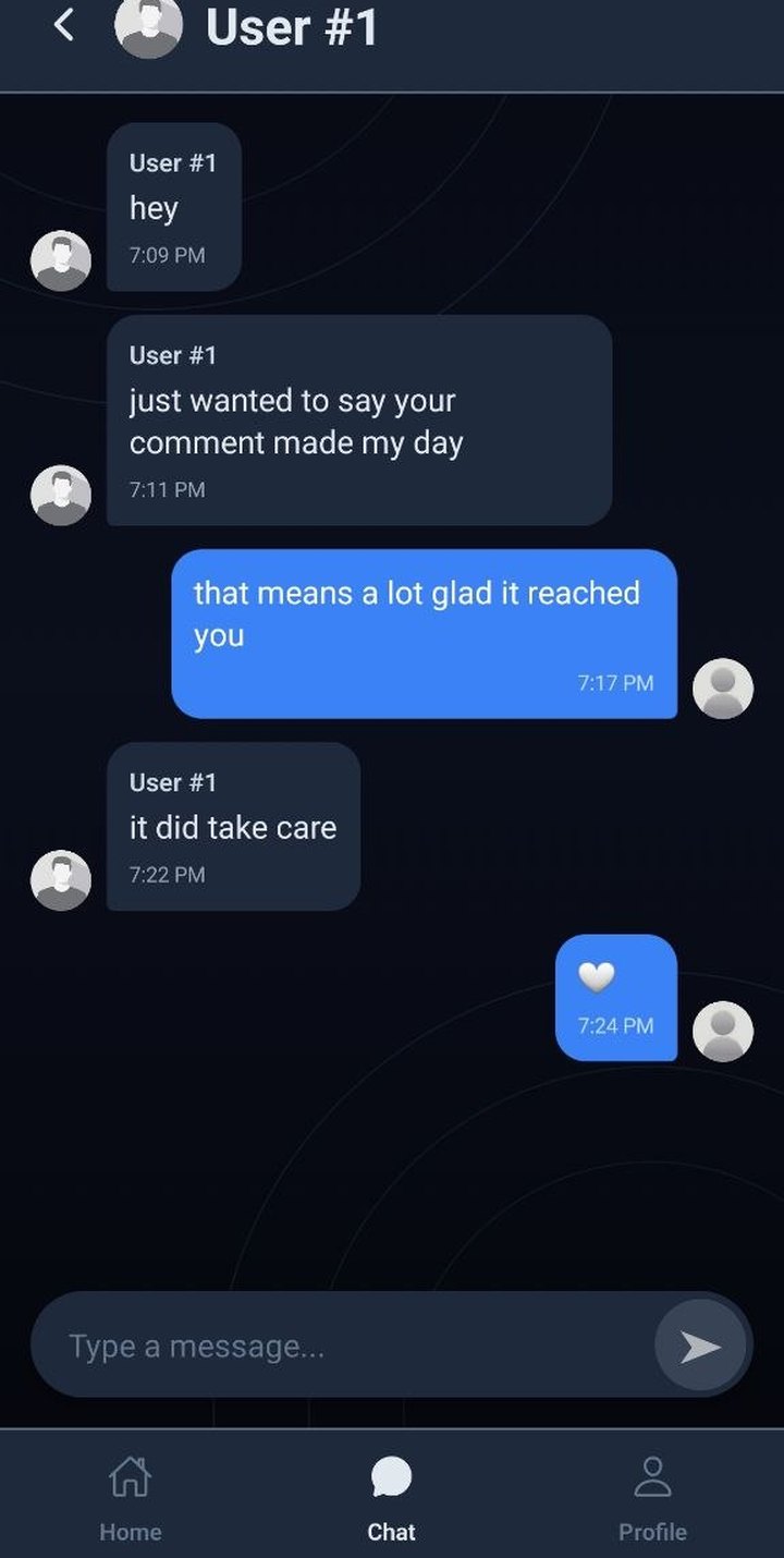 Frisyn anonymous direct chat conversation